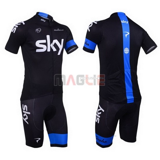 Maglia Sky manica corta 2013 blu e nero