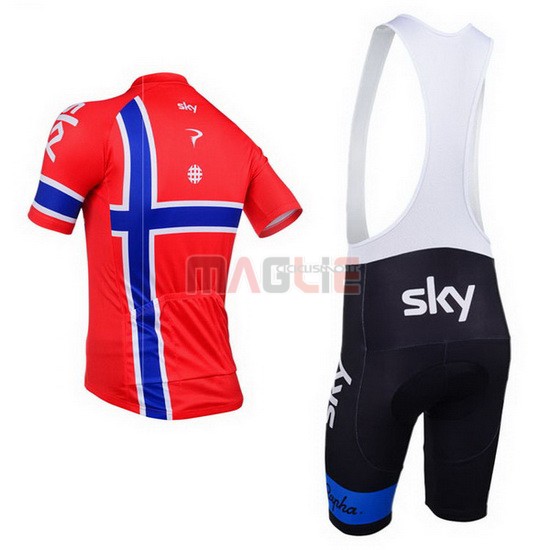 Maglia Sky manica corta 2013 blu e rosso