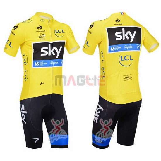 Maglia Sky manica corta 2013 giallo e nero