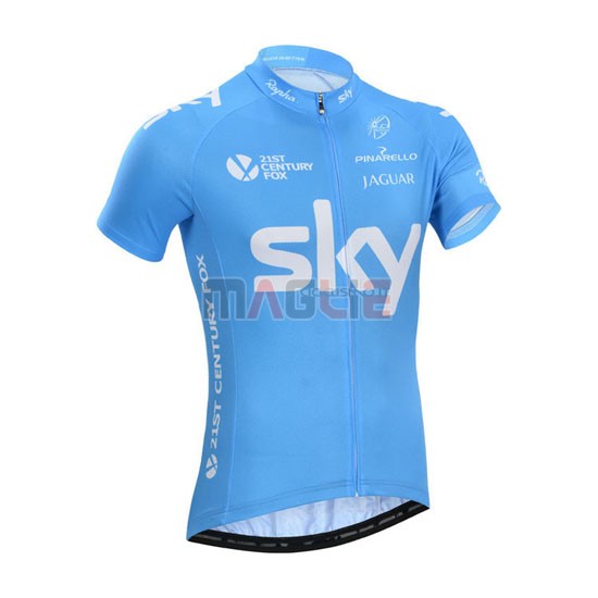 Maglia Sky manica corta 2014 celeste e bianco