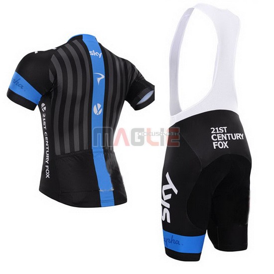 Maglia Sky manica corta 2015 celeste e nero