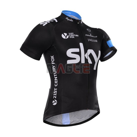 Maglia Sky manica corta 2015 celeste e nero