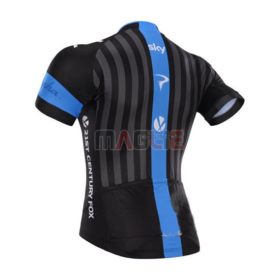 Maglia Sky manica corta 2015 celeste e nero