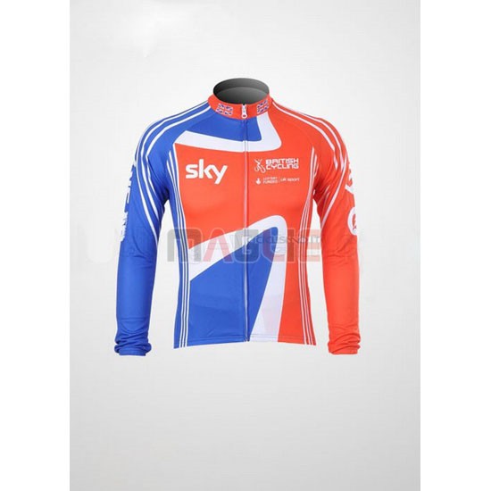 Maglia Sky manica lunga 2012 arancione e blu