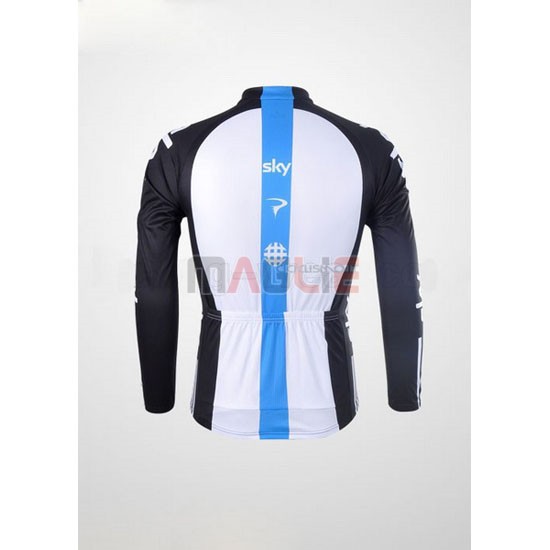 Maglia Sky manica lunga 2012 nero e celeste