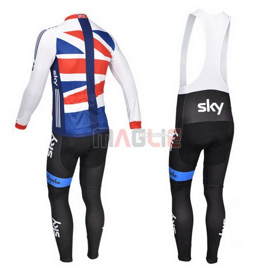 Maglia Sky manica lunga 2013 bianco e nosso