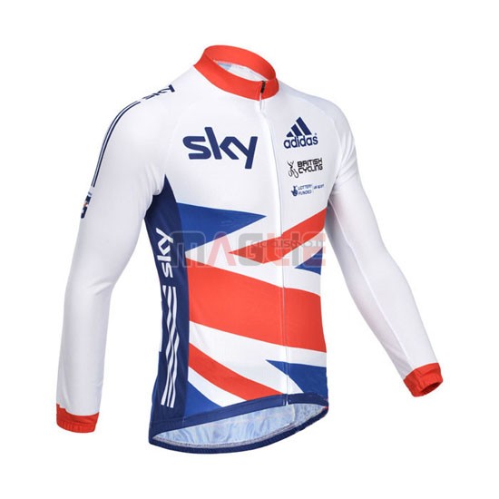 Maglia Sky manica lunga 2013 bianco e nosso