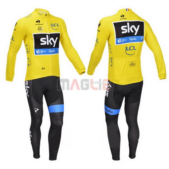 Maglia Sky manica lunga 2013 giallo e nero