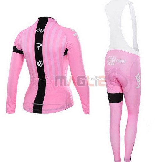 Donne Maglia Sky manica lunga 2015 fuxia