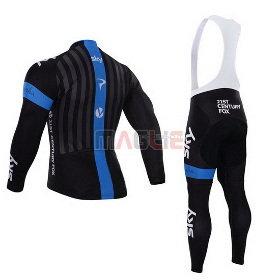 Maglia Sky manica lunga 2015 celeste e nero