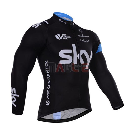 Maglia Sky manica lunga 2015 celeste e nero