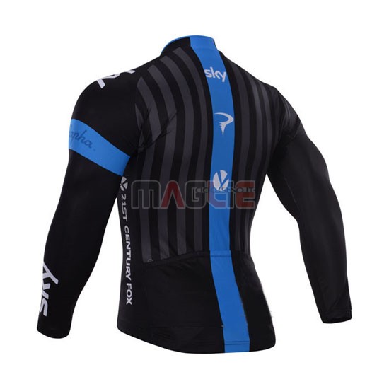 Maglia Sky manica lunga 2015 celeste e nero