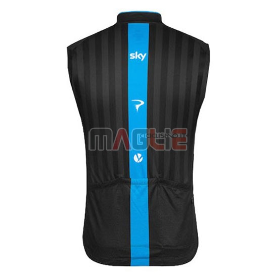 Gilet antivento Sky 2016 nero e nero