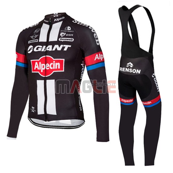 Maglia Sky manica lunga 2016 nero e rosso