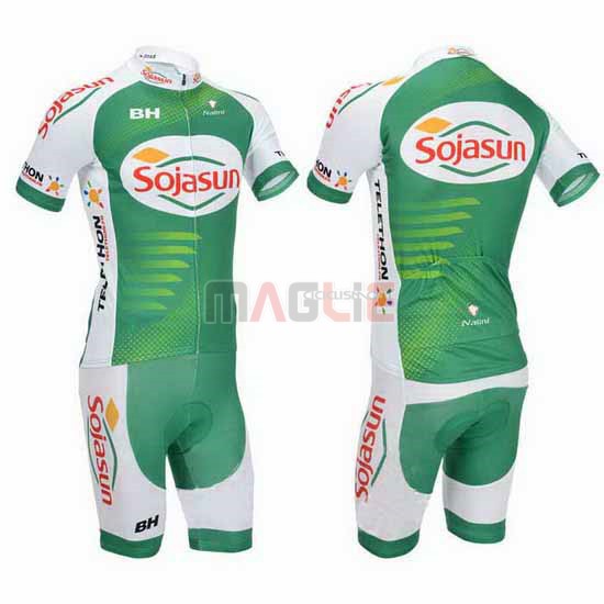 Maglia Sojasun manica corta 2013 bianco e verde