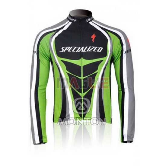 Maglia Specialized manica lunga 2010 verde e nero