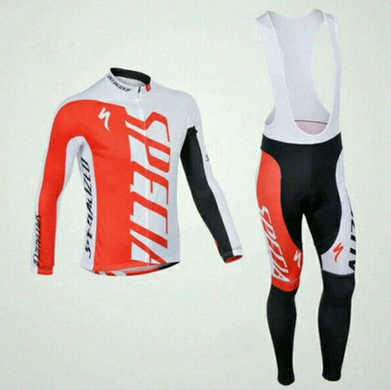 Maglia Specialized manica lunga 2016 arancione e bianco