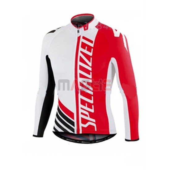 Maglia Specialized manica lunga 2016 rosso e bianco