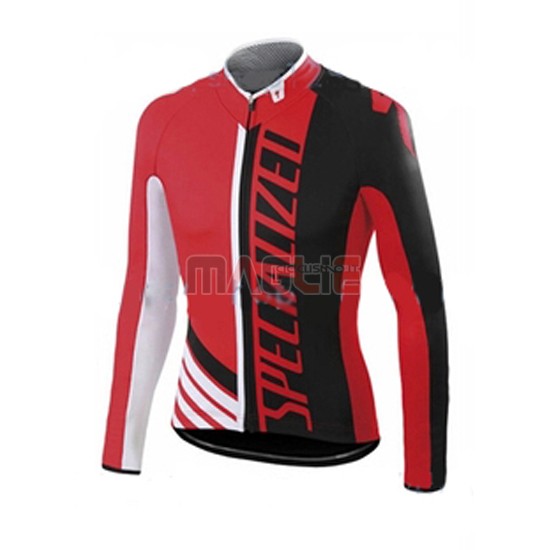 Maglia Specialized manica lunga 2016 rossso e nero