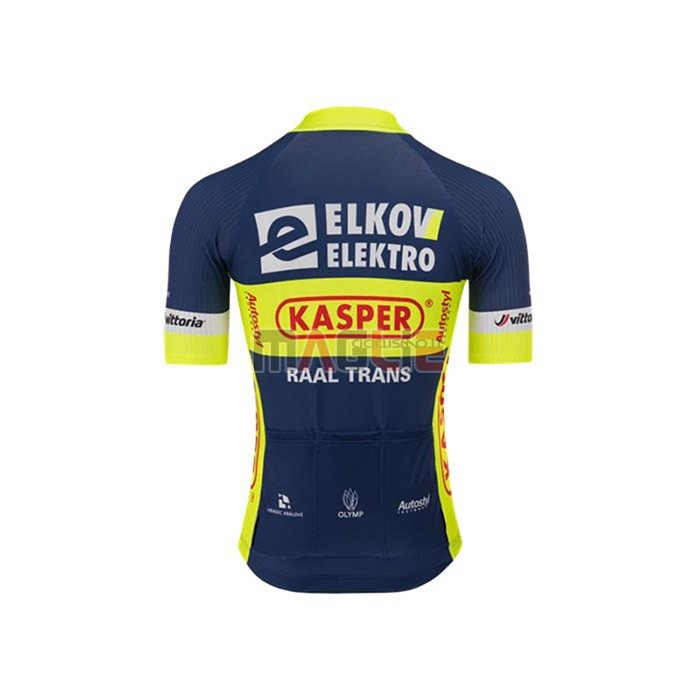 Maglia Elkov-Kasper Manica Corta 2020 Blu Giallo