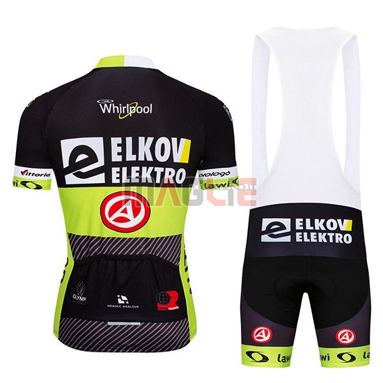 Maglia Elkov Elektro Manica Corta 2019 Nero Verde