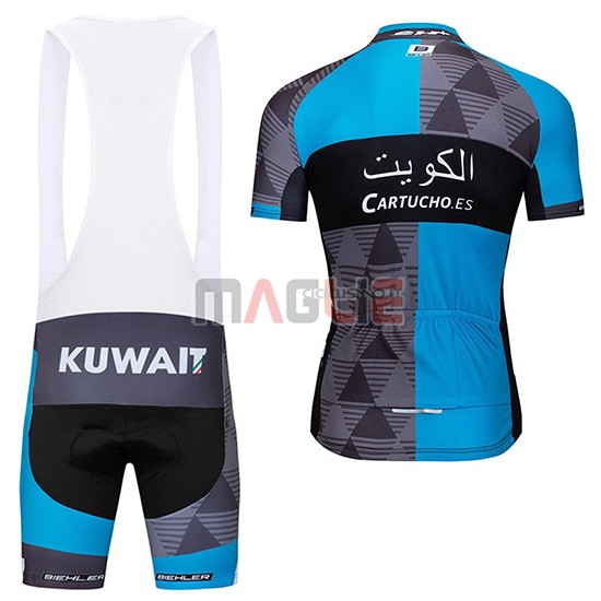 Maglia Kuwait Manica Corta 2019 Blu Grigio