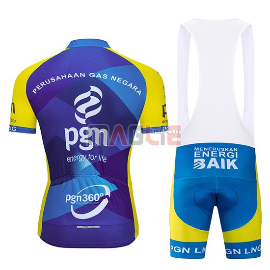 Maglia PGN Manica Corta 2019 Blu Aceso Giallo