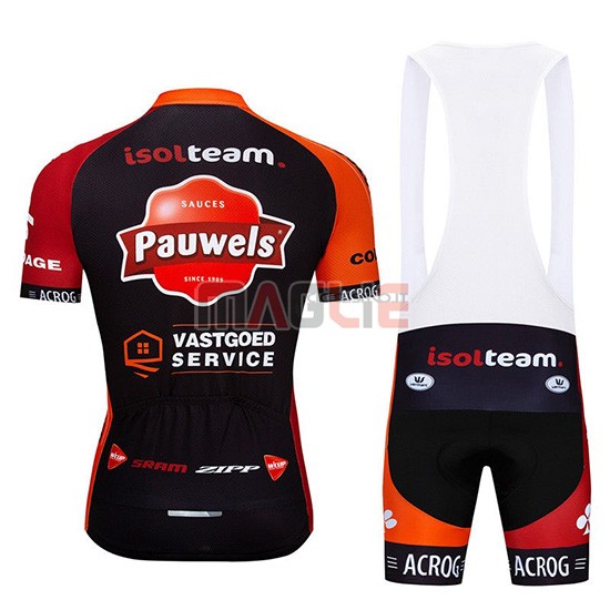 Maglia Pauwels Manica Corta 2019 Nero Arancione