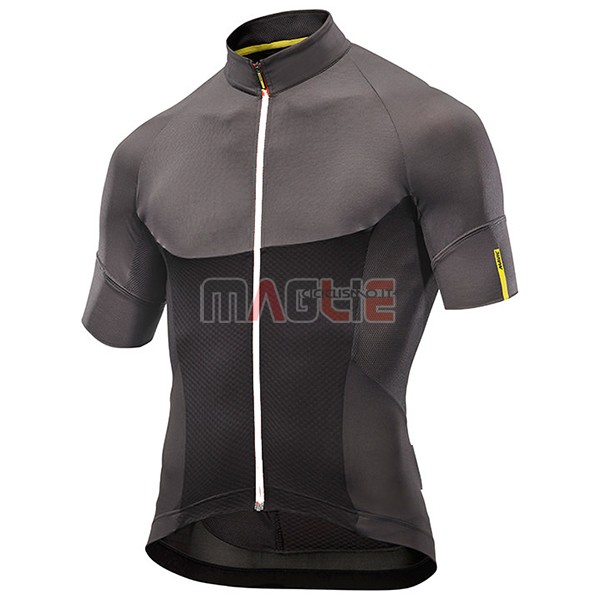 Maglia Mavic Manica Corta 2017 Nero e Grigio