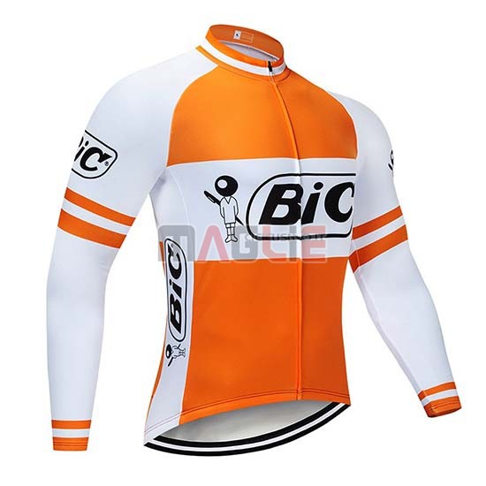 Maglia Bic Manica Lunga 2019 Bianco Arancione - Clicca l'immagine per chiudere