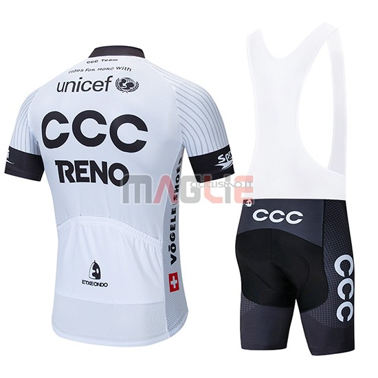 Maglia CCC Manica Corta 2019 Bianco Nero