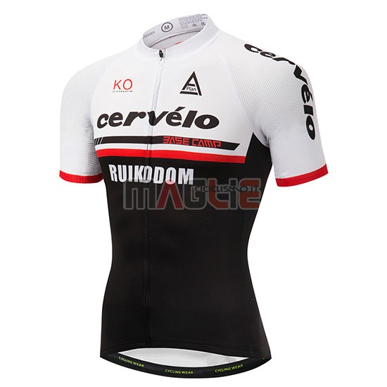 Maglia Cervelo Manica Corta 2018 Bianco e Nero