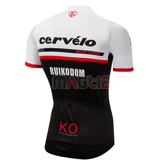 Maglia Cervelo Manica Corta 2018 Bianco e Nero