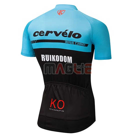 Maglia Cervelo Manica Corta 2018 Blu e Nero