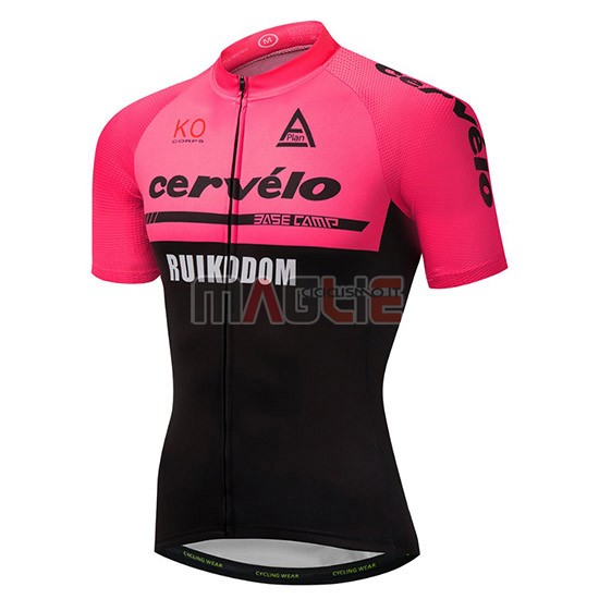 Maglia Cervelo Manica Corta 2018 Rosa e Nero