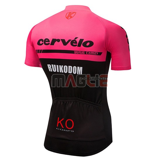 Maglia Cervelo Manica Corta 2018 Rosa e Nero