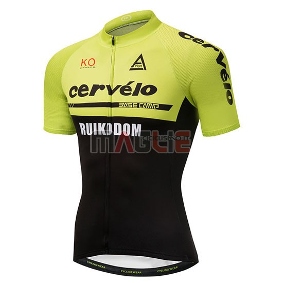 Maglia Cervelo Manica Corta 2018 Verde e Nero