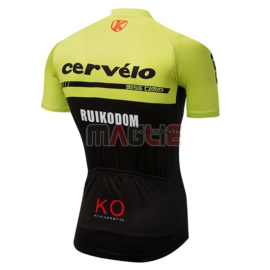 Maglia Cervelo Manica Corta 2018 Verde e Nero