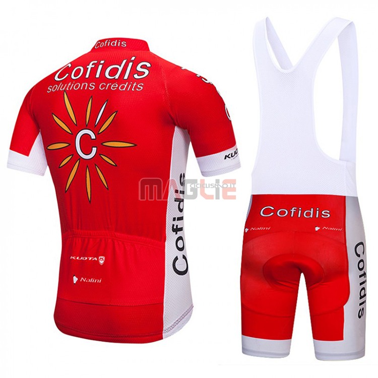 Maglia Cofidis Manica Corta 2018 Rosso e Bianco