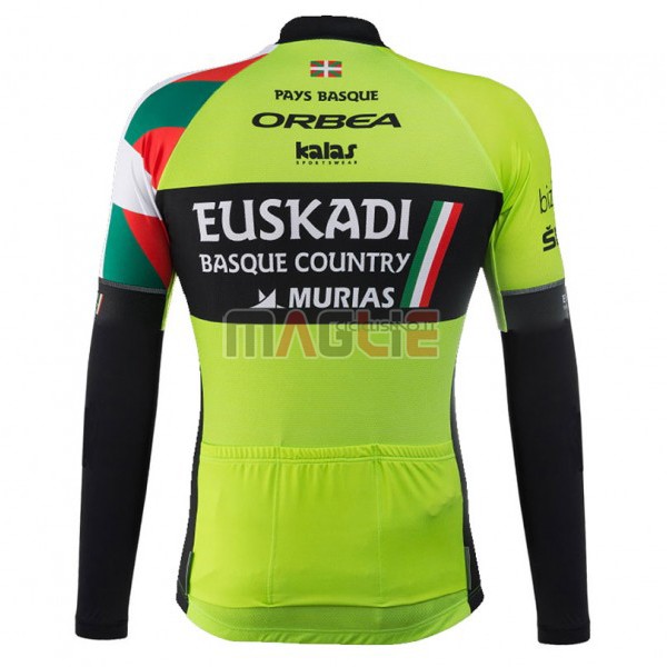 Maglia Euskadi Manica Lunga 2017 Nero e Verde