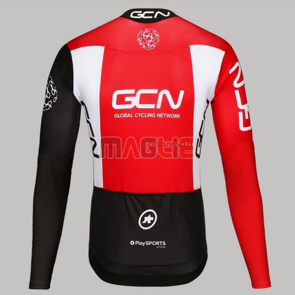 Maglia GCN Manica Lunga 2017 Nero e Rosso