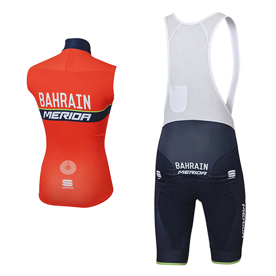 Gilet antivento Bahrain Merida 2017 rosso