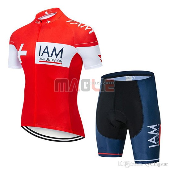 Maglia IAM Manica Corta 2019 Rosso Bianco