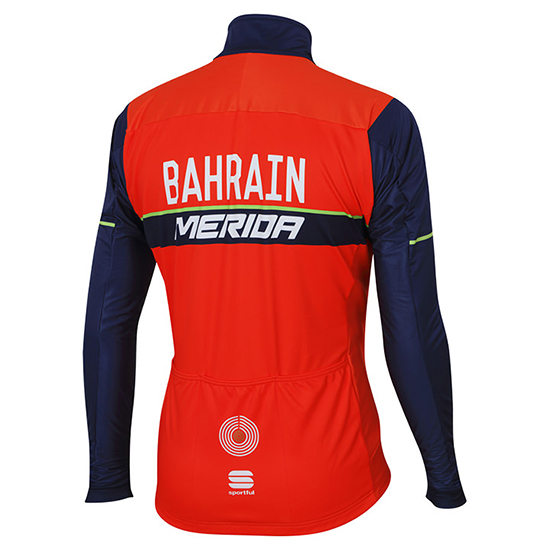 Maglia Bahrain Merida manica lunga 2017 rosso