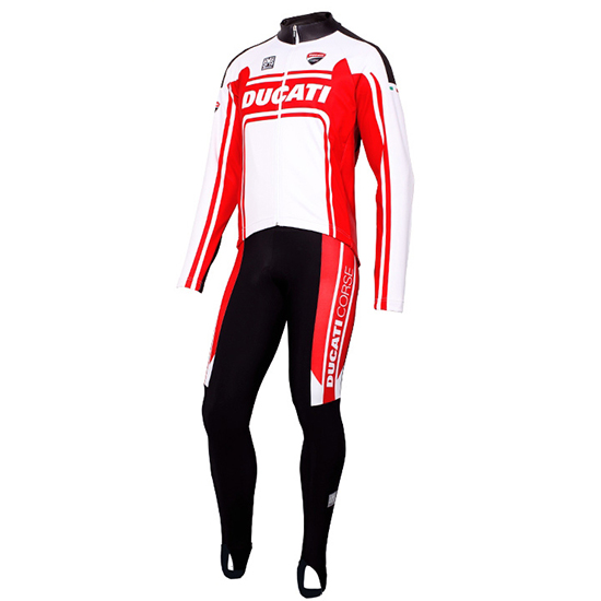 Maglia Ducati Manica Lunga 2016 bianco e rosso