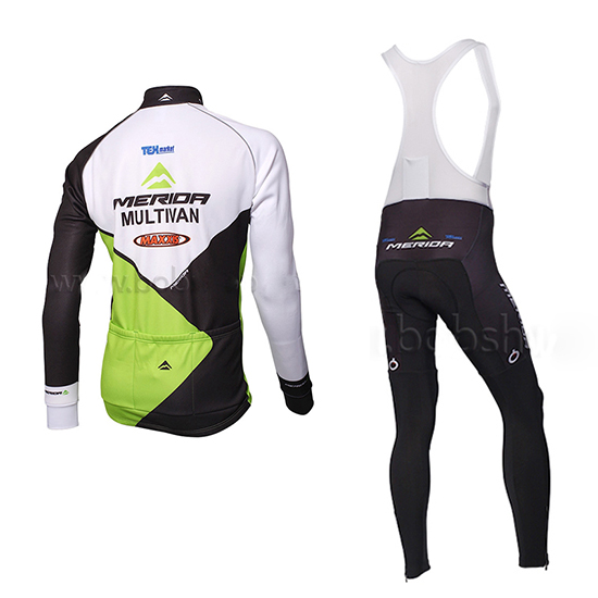 Maglia Multivan Merida Manica Lunga 2014 verde e bianco