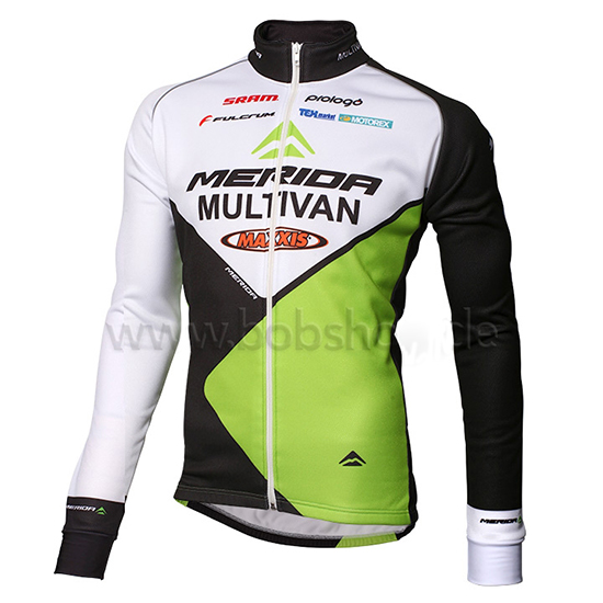 Maglia Multivan Merida Manica Lunga 2014 verde e bianco