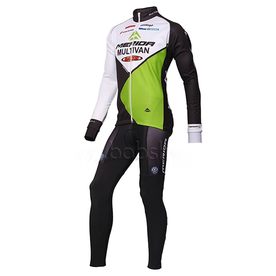 Maglia Multivan Merida Manica Lunga 2014 verde e bianco