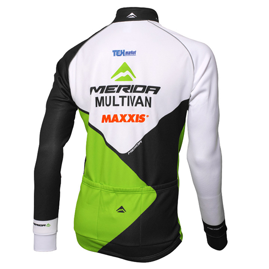 Maglia Multivan Merida Manica Lunga 2016 verde e bianco