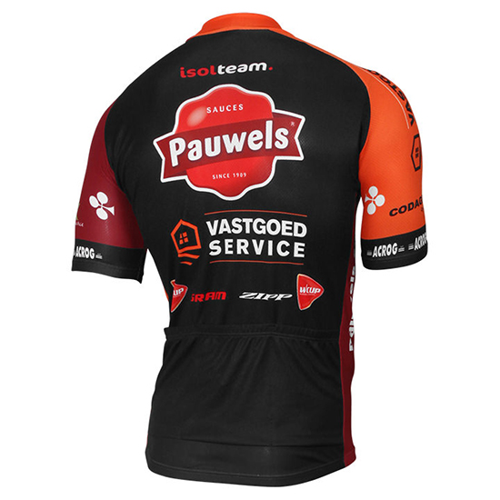 Maglia Pauwels Sauzen Vastgoedservice 2017 nero e arancione